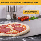 Pizzaschaufel Edelstahl mit drehbarem Griff