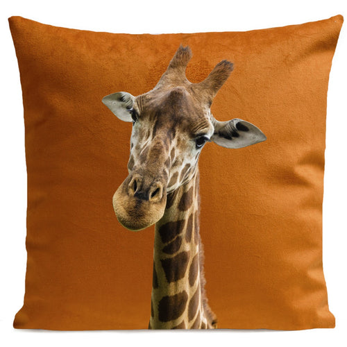 Kupfer Farbendes Zierkissen Deko kissen mit Giraffen Motiv