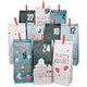 DIY Adventskalender Weihnachten & Advent zum Befüllen - 24 Papiertüten - Motiv blau, rot