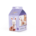 Verpackung des DIY Häckelsets des Kaninchen Plüsch-Greifring für Babys