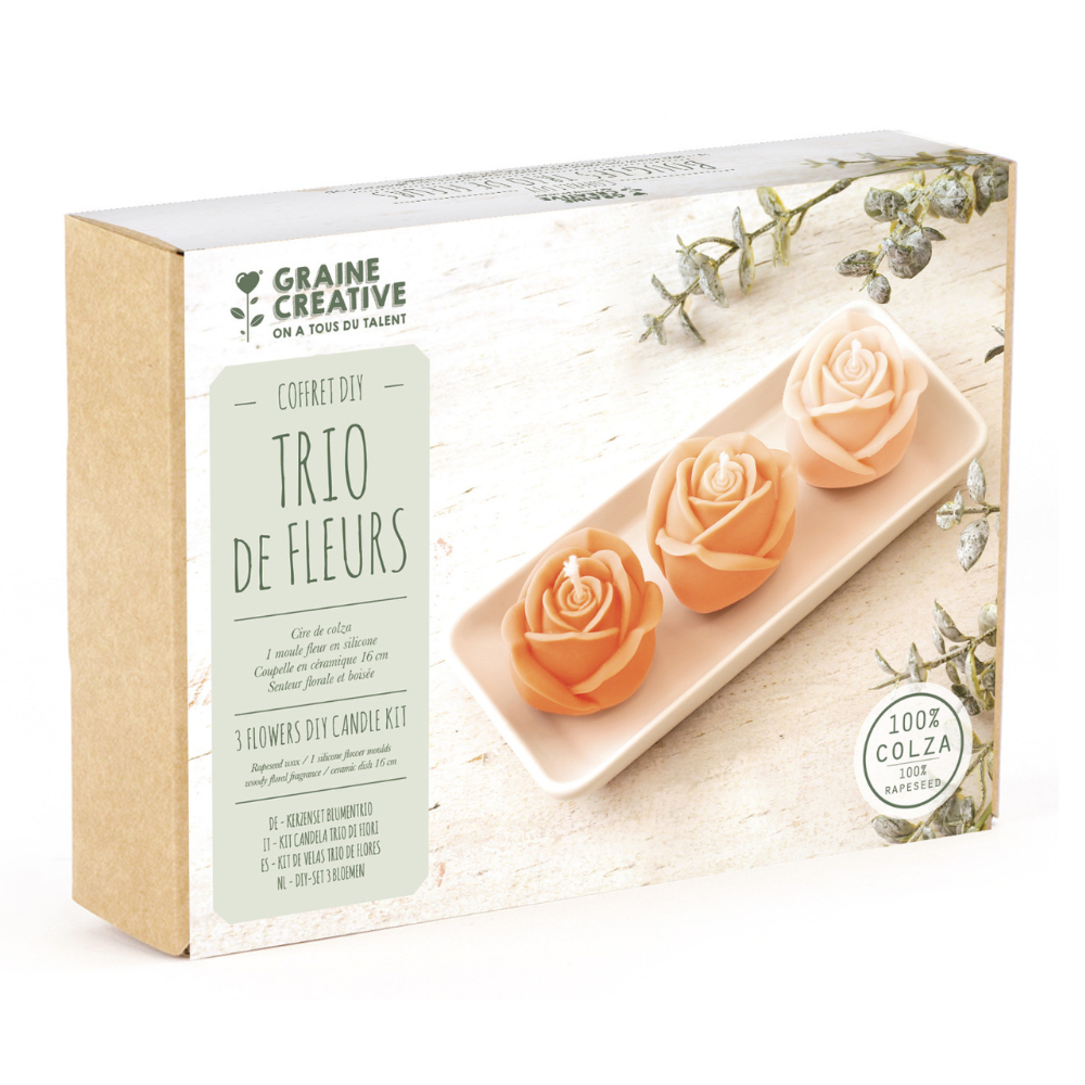 Verpackung der DIY Rosen Blüten Kerzen