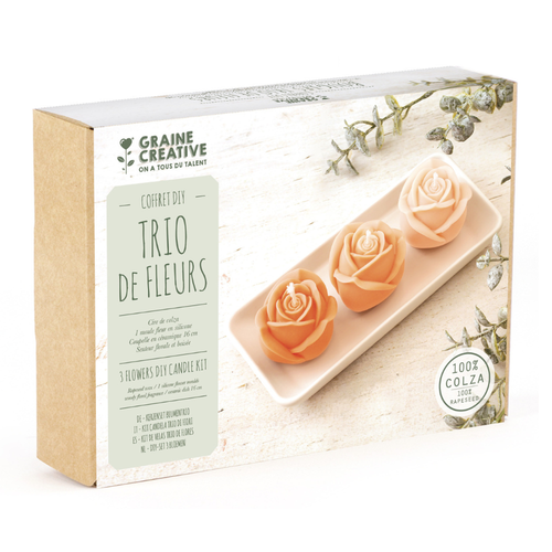 Verpackung der DIY Rosen Blüten Kerzen
