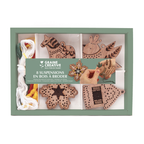 Weihnachsbaumschmuck zum besticken, DIY Set, DIY Dekoideen, Weihnachtsbaumschmuck aus Holz und Garn zum besticken