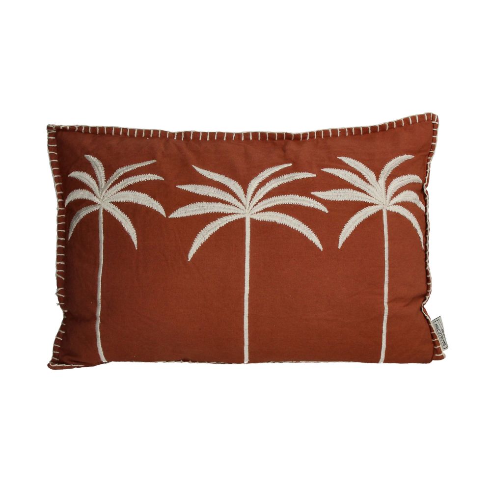 Kissen Baumwolle Terracotta - Palmen 40 x 60 cm