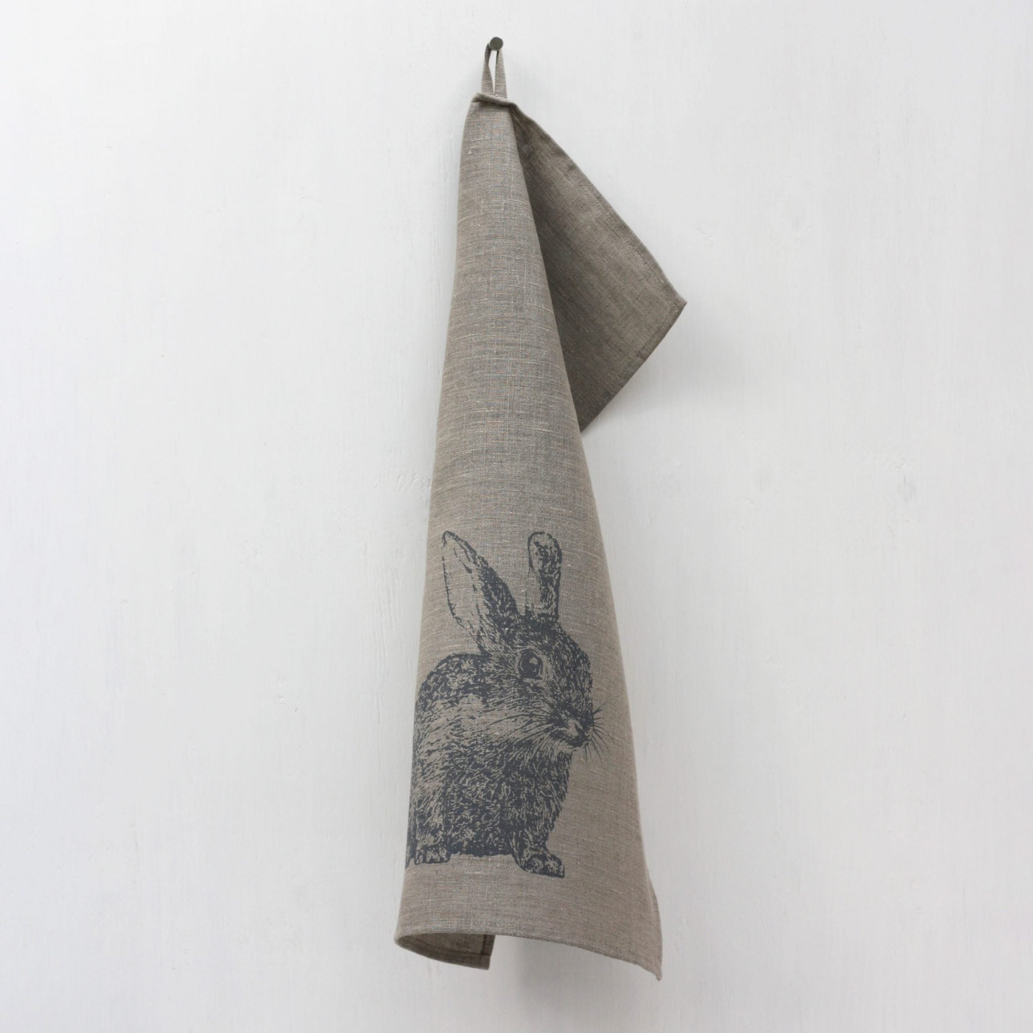 Geschirrtuch Leinen - Kaninchen, anthrazit