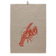 Geschirrtuch Leinen - Hummer, Dunkelrot
