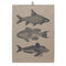 Geschirrtuch Leinen - Fisch Trio, anthrazit