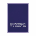 Geschirrtuch blau BIER KALT STELLEN
