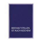 Geschirrtuch blau BIER KALT STELLEN