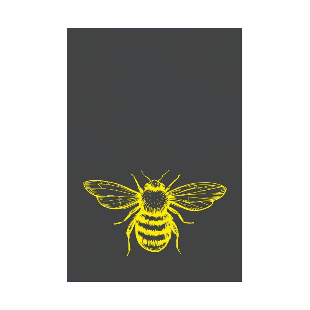 Baumwoll-Geschirrtuch mit Gelber Biene von 17;30