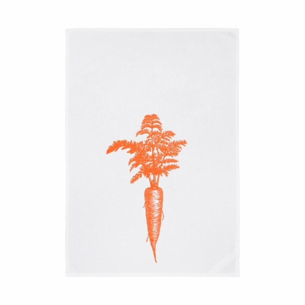 Orange Karotte als Geschirrtuch von 17;30 aus Baumwolle