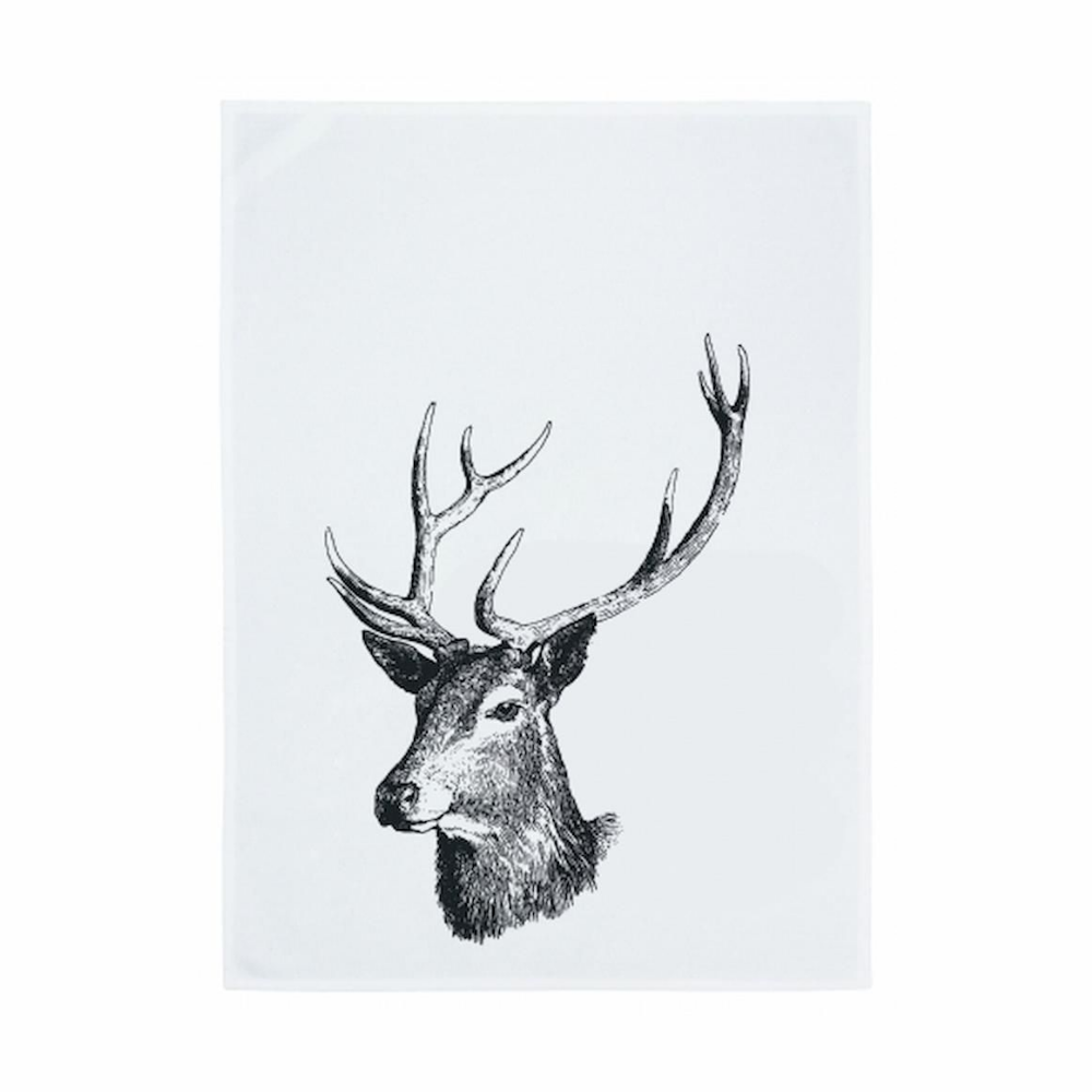 Ein Baumwoll-Geschirrtuch Graues Reh 17;30