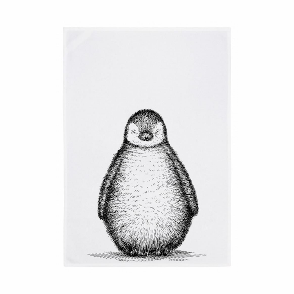 Süßer Piguin auf Geschirrtuch aus Bauwolle von 17;30