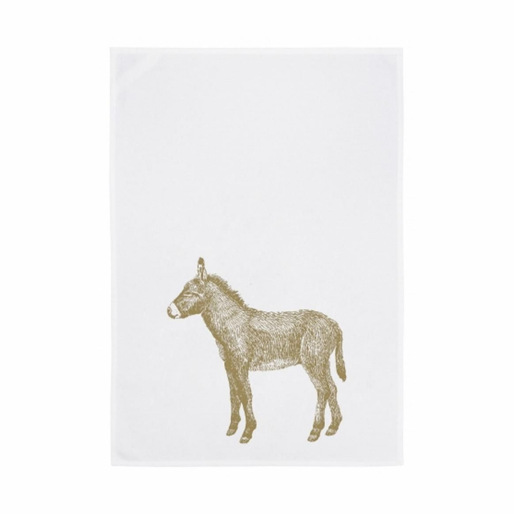 Geschirrtuch - Esel, gold