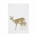 Eine Reh Herde und ein Baby Reh in Braun als Geschirrtuch von 17;30 aus Baumwolle