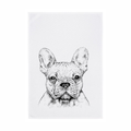 Geschirrtuch - Bulldogge, grau