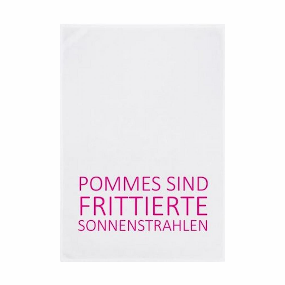 Lutsiges Gechirrtuch mit dem Spruch Pommes sind wie Frittierte Sonnenstrahlen