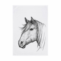 Graues Pferd auf Geschirrtuch aus Baumwolle 17;30