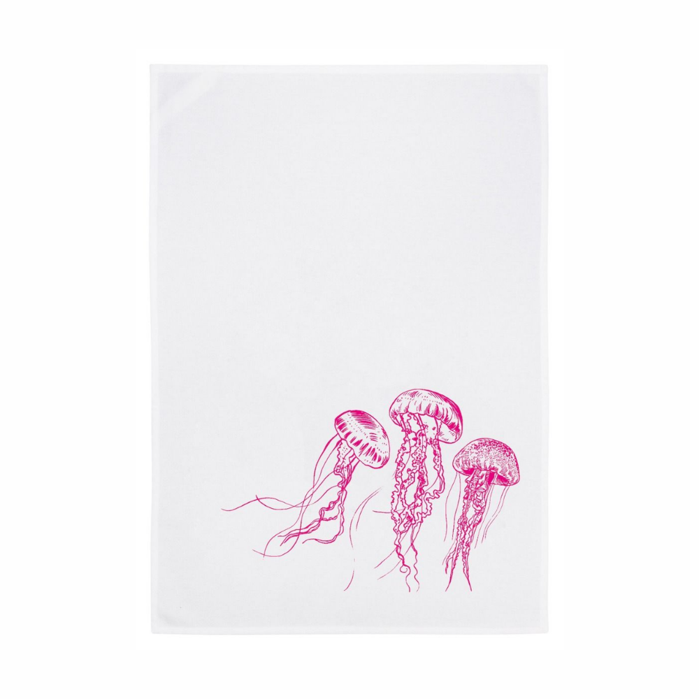 Geschirrtuch - Quallen, pink