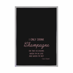 Geschirrtuch mit Trinkspruch I ONLY DRIK CHAMPANGE aus Baumwolle von 17;30