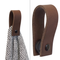Handtuchhalter Echt-Leder, Dunkelbraun