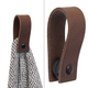 Handtuchhalter Echt-Leder, Dunkelbraun