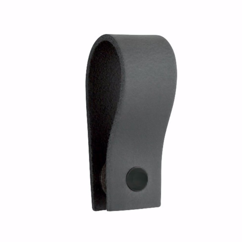 Handtuchhalter aus Dunkelgrauem echten Leder mit Magetverschluss