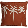 Kissen Baumwolle Terracotta - Palmen