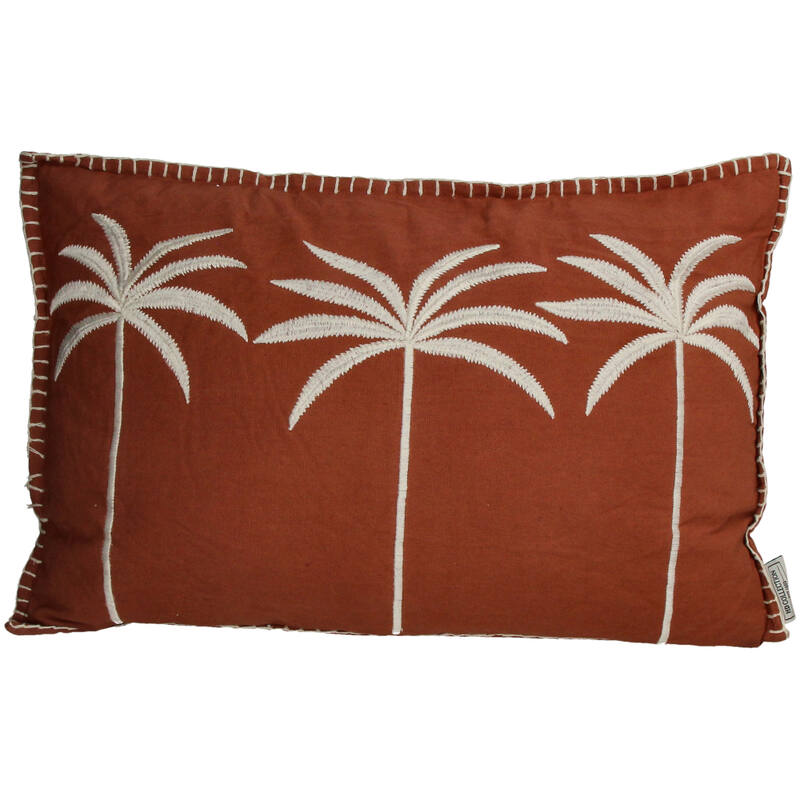 Kissen Baumwolle Terracotta - Palmen 40 x 60 cm