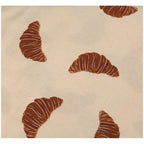 Tischdecke Rund Beige, Braun - Croissants