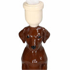 Nahaufnahme des Kerzenhalters in Dackel Form