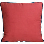 Rote rückseite des "CIAO" Kissens