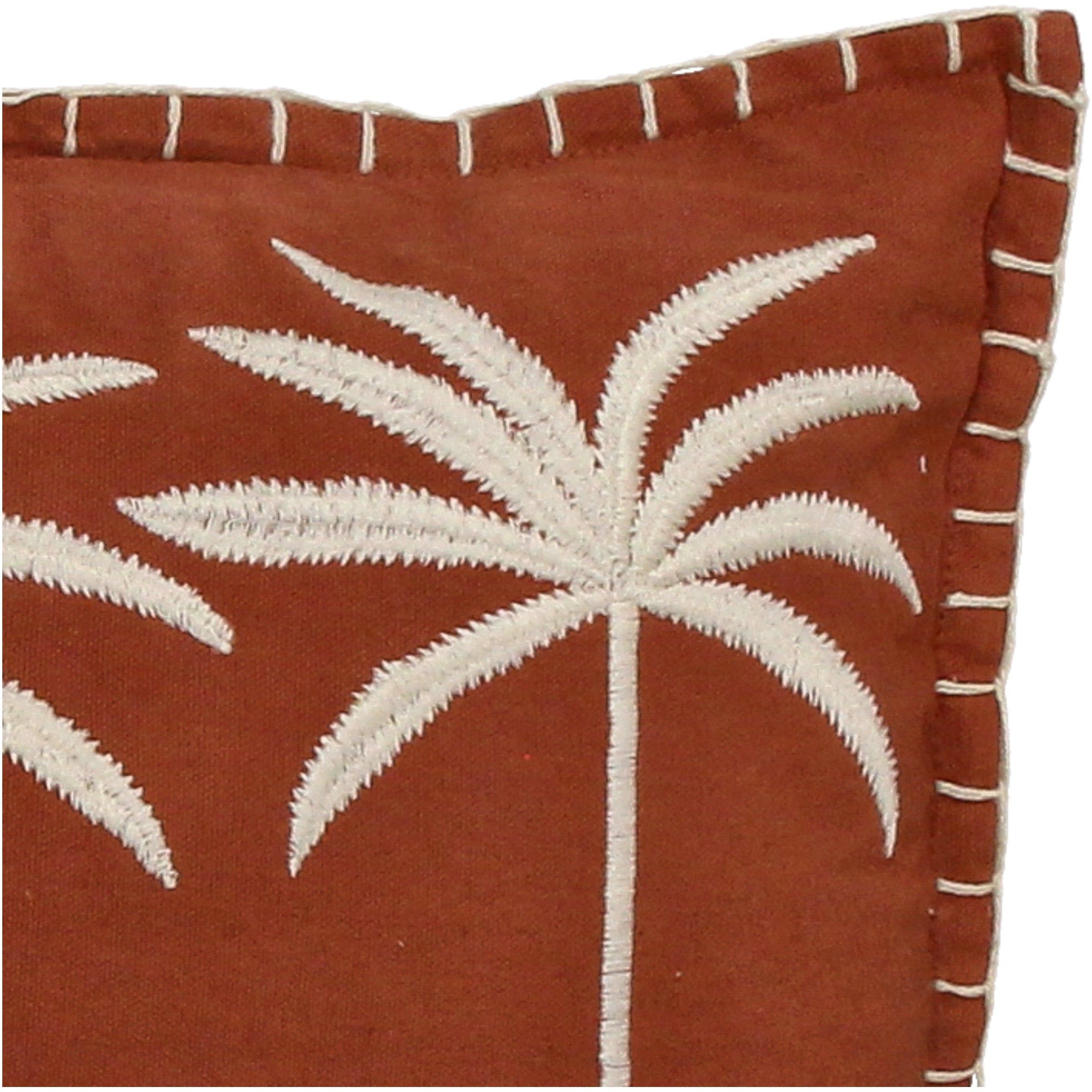 Kissen Baumwolle Terracotta - Palmen 30 x 50 cm