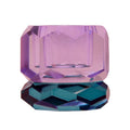 Kristallhalter farbig petrol violett Maße: 4,5x4,5x4,5 cm 
kleiner Kerzenhalter