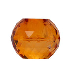 Niedriger, runder Dioptrics Kristall-Kerzenhalter in der Farbe Bernstein