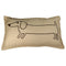Kissen Baumwolle Beige - Dackel 30 x 50 cm