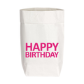 Eine Papiertüte mit Slogan zum verschenken ''Happy birthday'' von 17;30