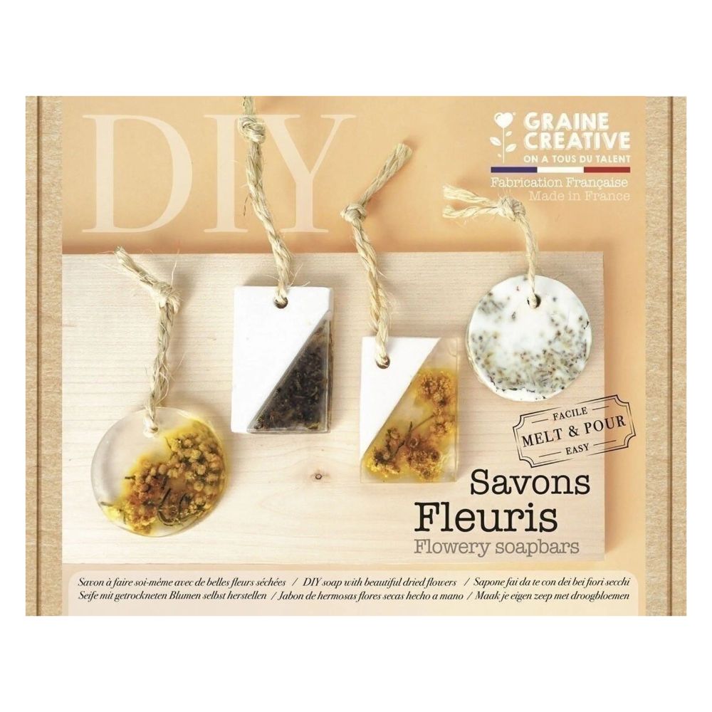 DIY Seifenset - Seife mit Trockenblumen