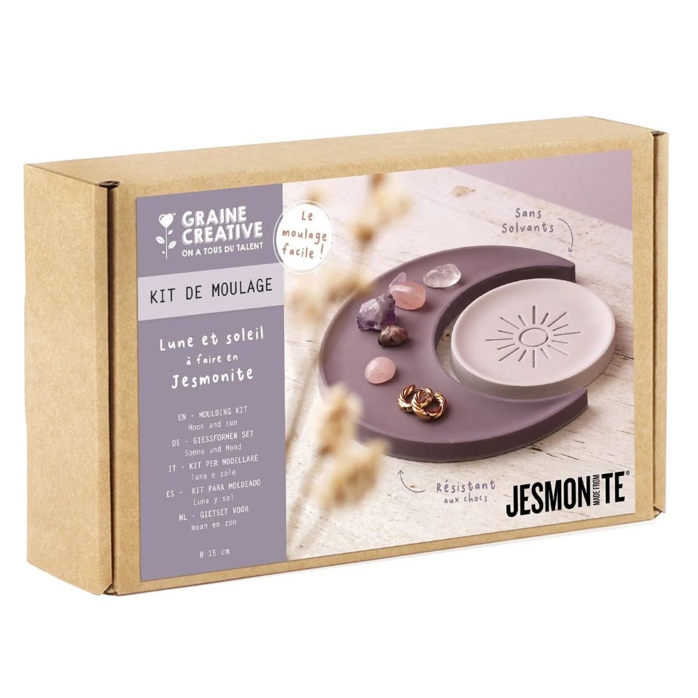 DIY Bastelset - Jesmonite Ablage "Mond & Sonne"