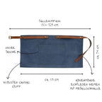 Küchenschürze kurz Canvas, Blau