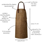 Vintage Lederschürze - Sand