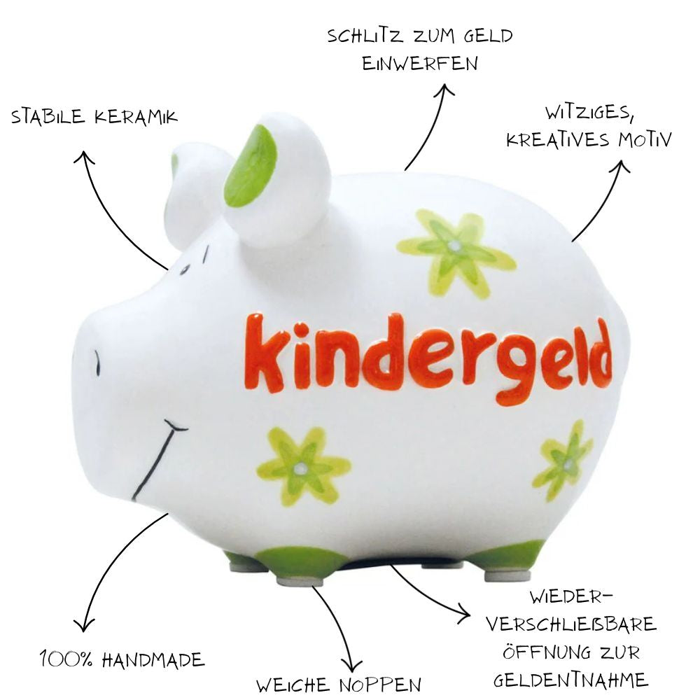 Sparschwein "Kindergeld" aus Keramik