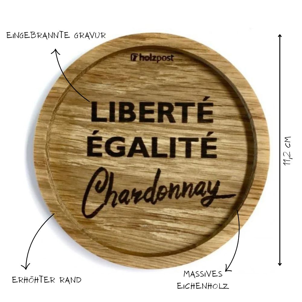 Holzuntersetzer "Chardonnay"