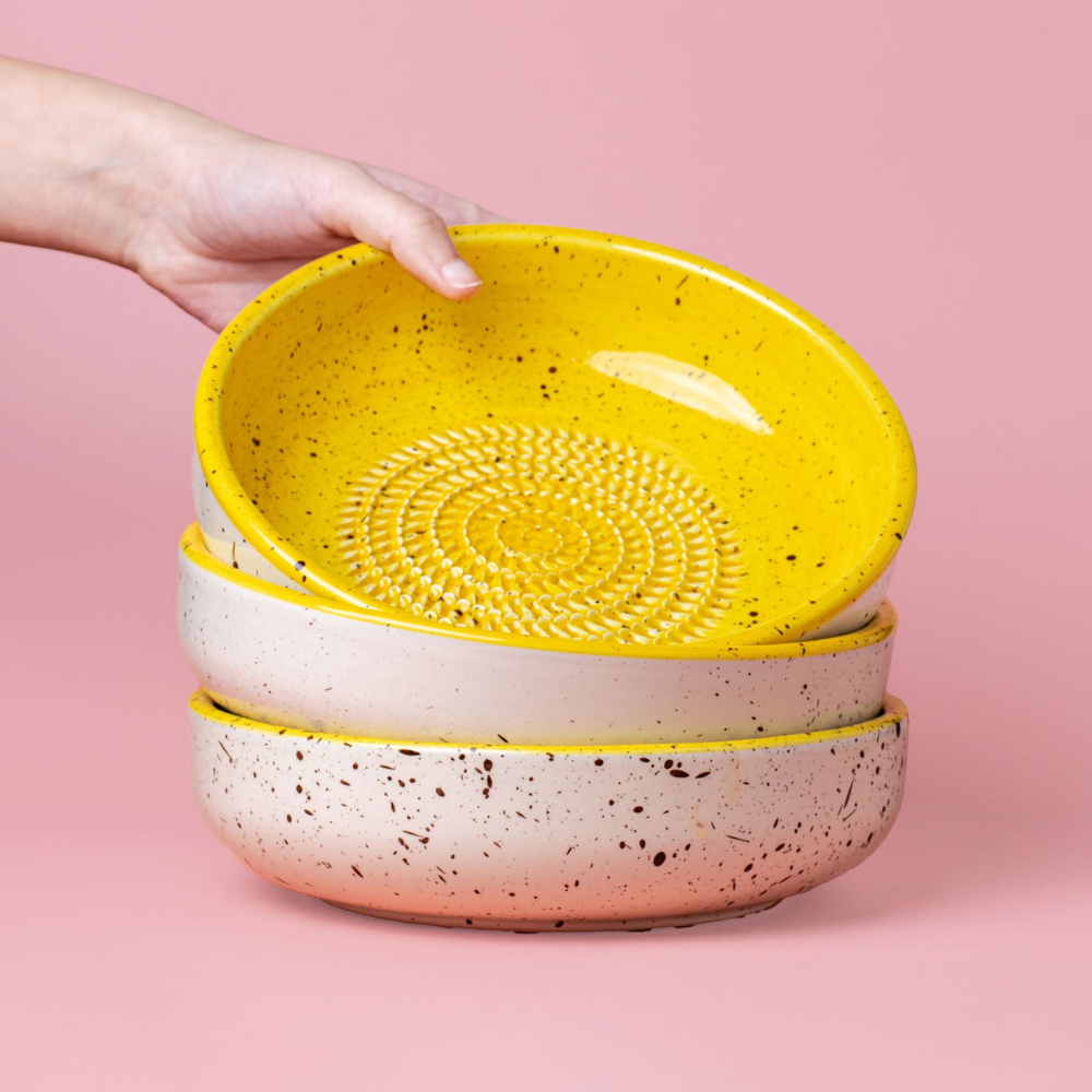 Keramikreibe Schale, Gelb - Canela