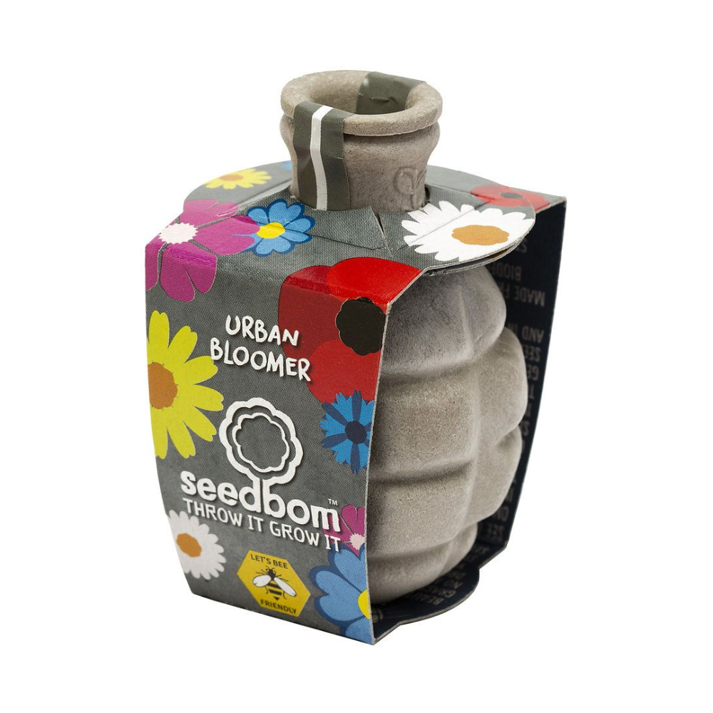 Samenbombe "Seed bom" Saatgut für Blumen, Eine Bioverwertbare Verpackung in Form einer Granate "Throw it and grow it"