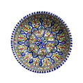 Keramikschale, bemalt mit dunkelblau und anderen Farben, orientalische Muster