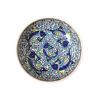 Keramik Schale in der Farbe Poisson im Mediteranen Design Musterung "Dina" Vogelansicht