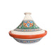 Tajine Gemustert Mediterran, schlanker Deckel - 25 cm