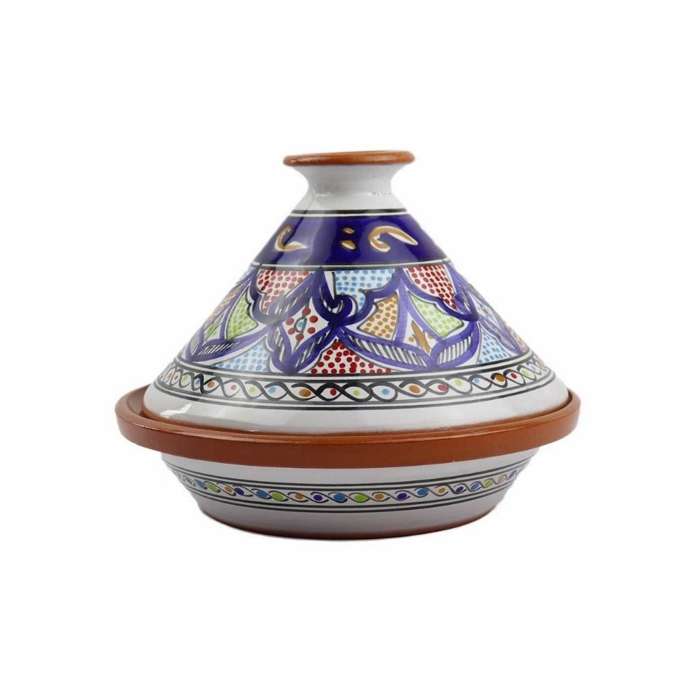 Tajine gemustert blau/weiß - 30cm