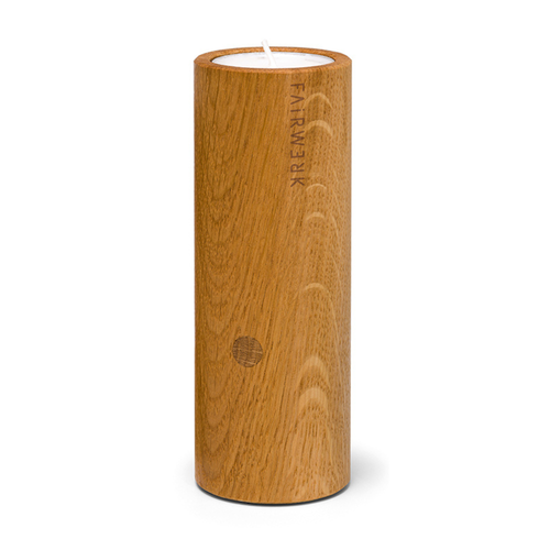 Teelicht halter aus Holz in Zylindrischer Form
